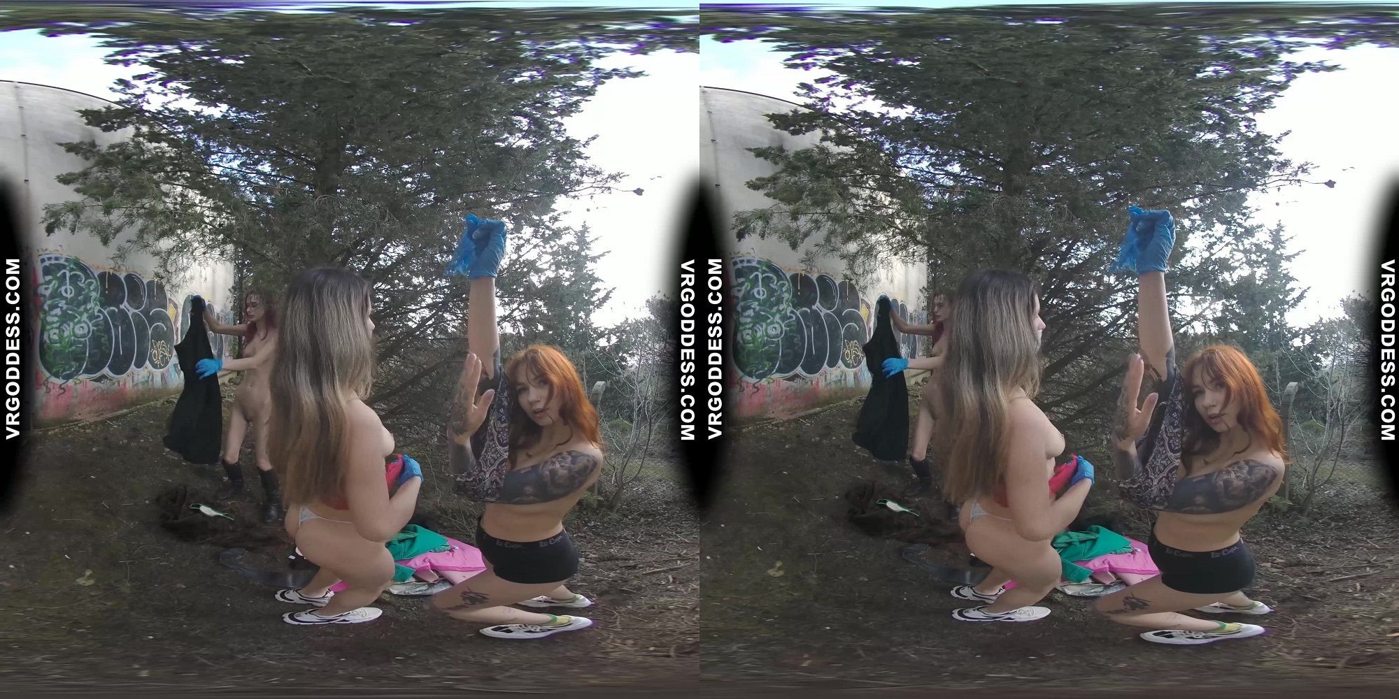 Nude Graffiti Painting Girls Cheri Josie Poppy Love Tagging Naked Outdoors Slideshow