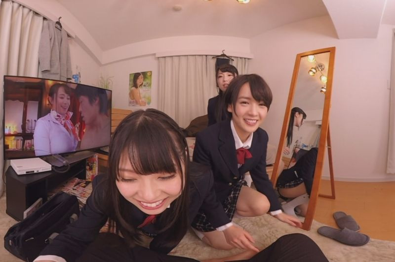 Watching Porn with the 3 Cutest Girls in Class Part 1 - FFFM Asian Schoolgirl Foursome Slideshow