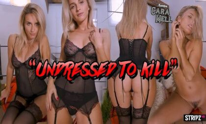 Undressed to Kill - Blonde Babe Solo Striptease in Lingerie Slideshow