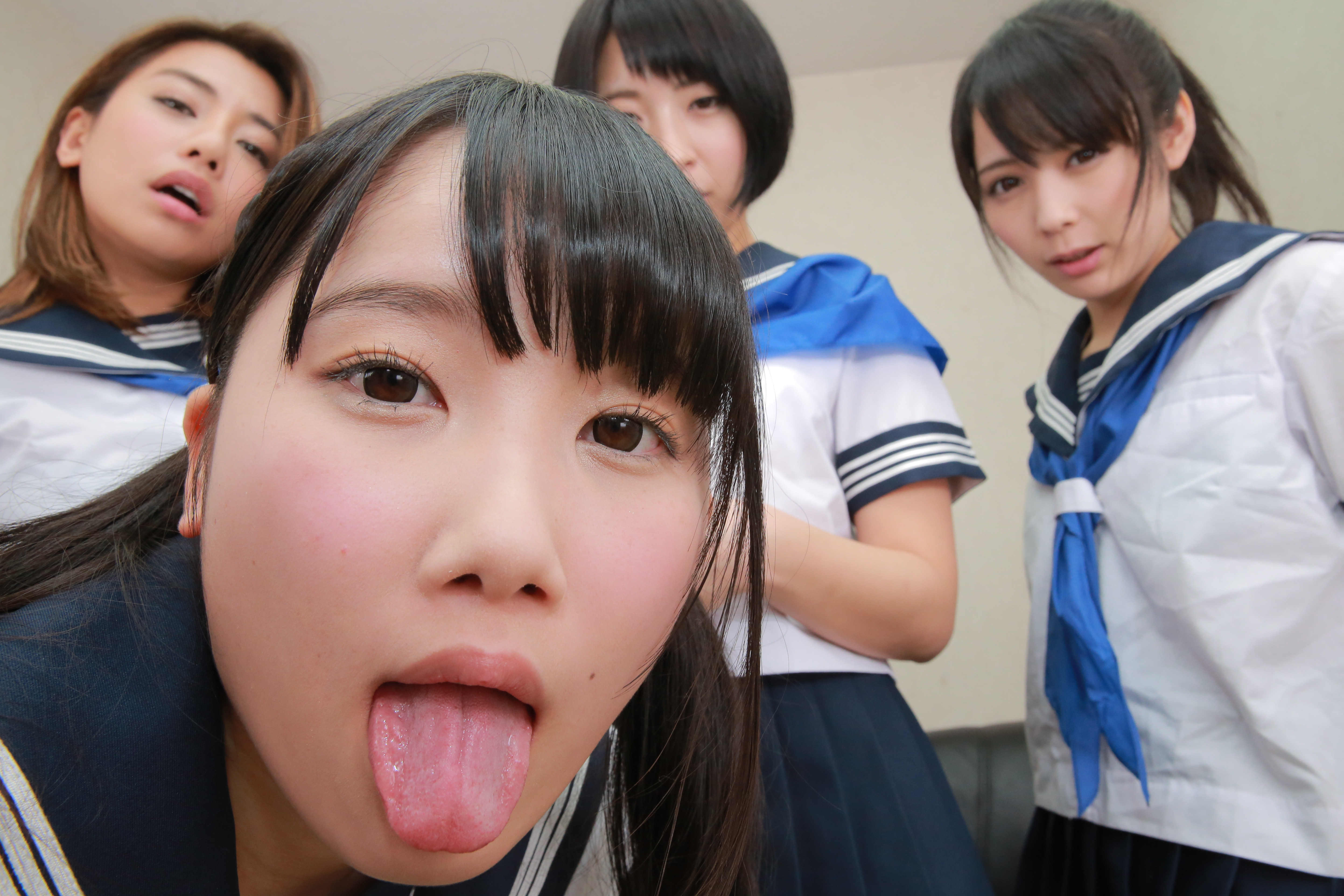 Surrounded by Four Masturbating Schoolgirls - FFFFM Schoolgirl Pussy Rub Flash JOI Slideshow