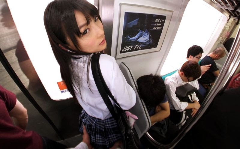 Sticky Schoolgirls on the Train Part 1 - Asian Schoolgirl Public Grope Blowjob Fuck Slideshow