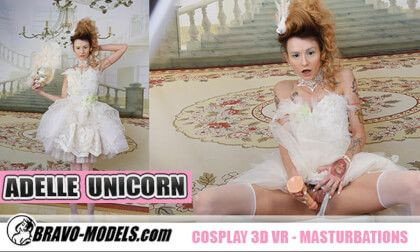 Slutty Bride Adelle Unicorn - Toying Solo Model Nylons Slideshow