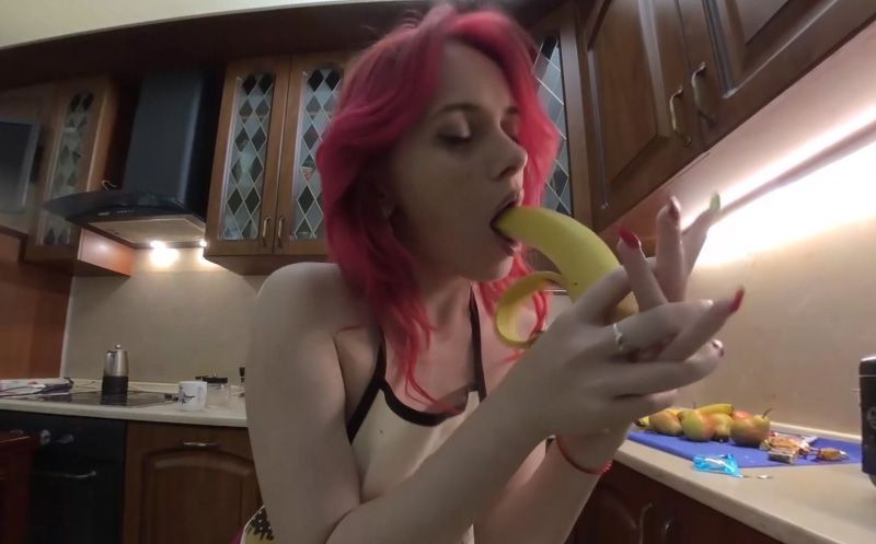 Redheads Crazy Bela Plays with Anal Toys II - Food Anal Double Penetration Slideshow