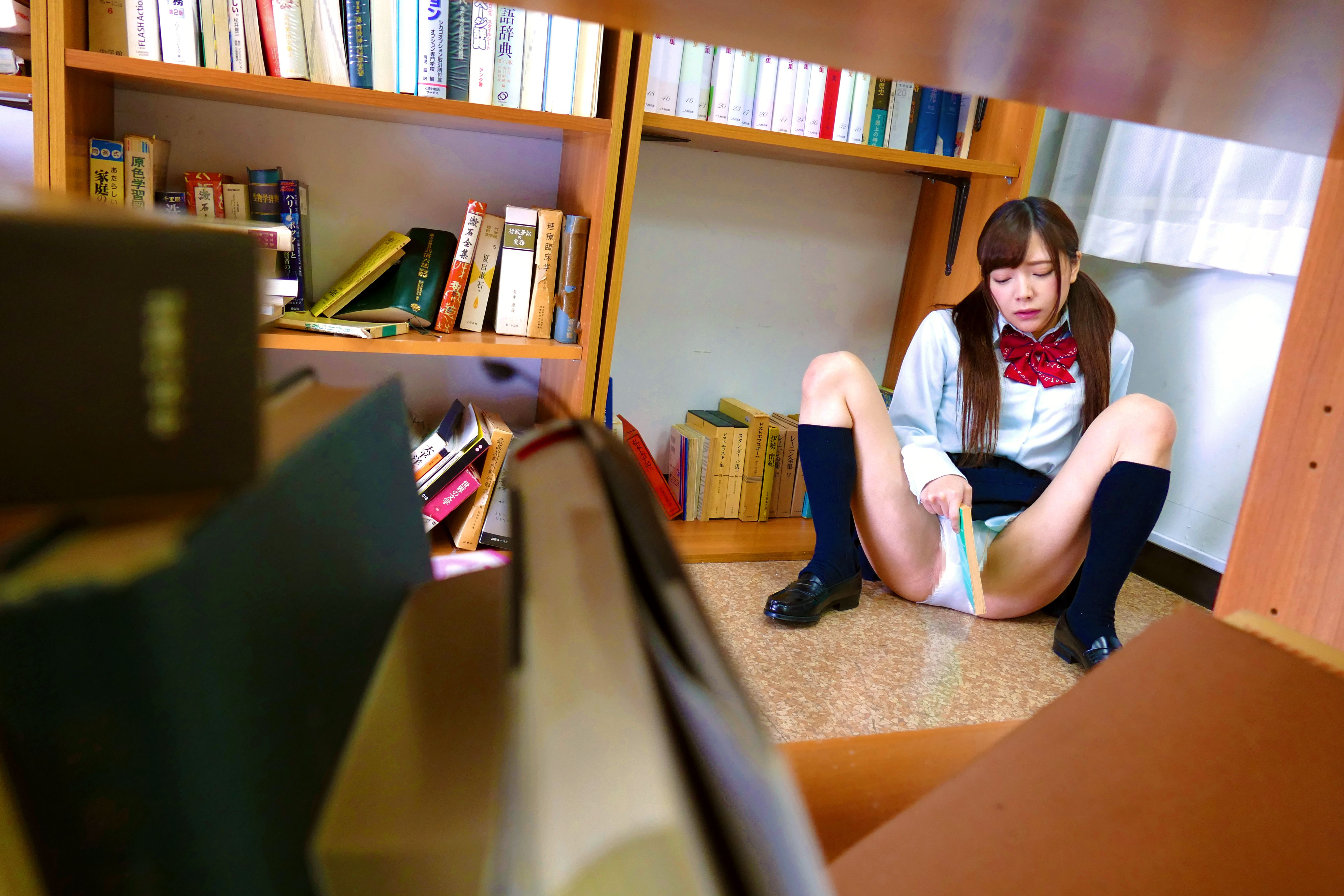 A Moment in the Library with a Schoolgirl Who Doesn't Even Know your Name - JAV Idol POV Sex Slideshow