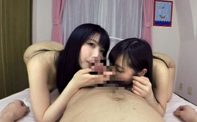 Blowjob with Stepsisters Who Are Too Cute; Taboo MFF Japanese Threesome Slideshow