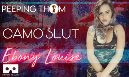 Ebony Louise - Camo Slut; Voluptuous Amateur Solo Slideshow