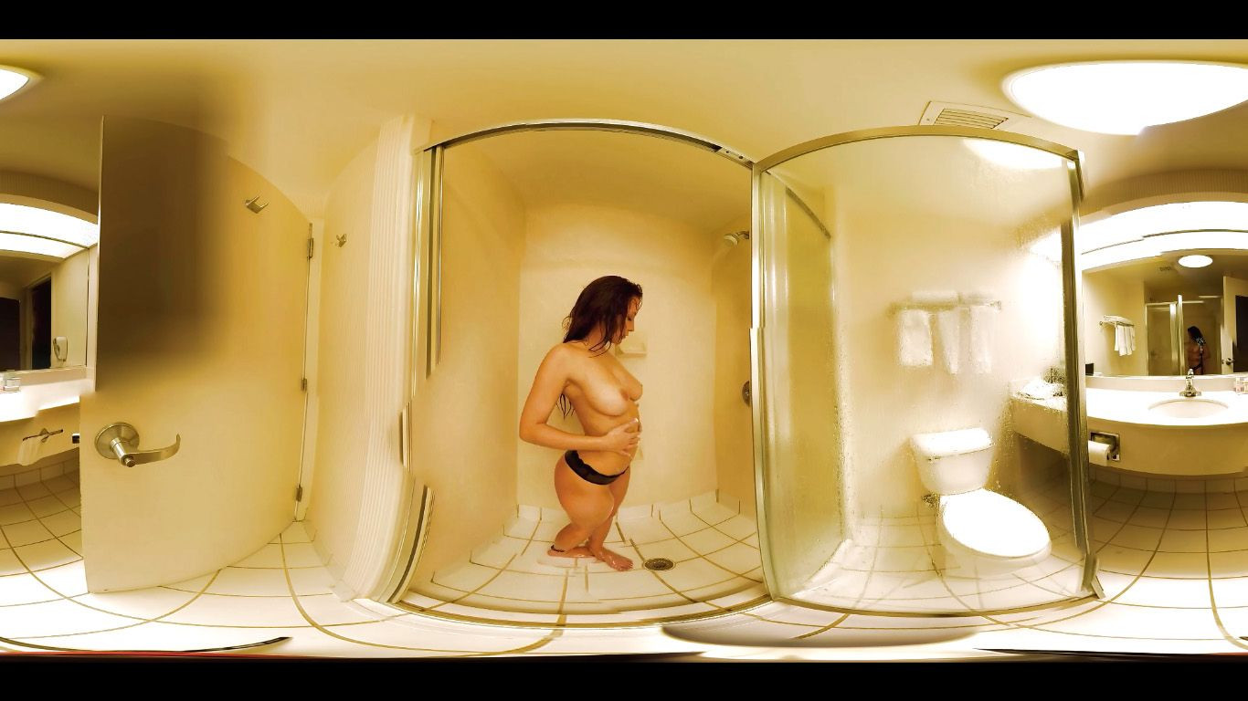 Kateri Gets Wet In The Shower - Shower Solo Model Thong Slideshow