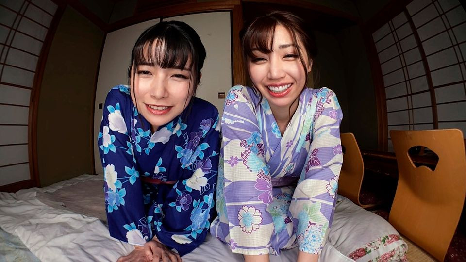Virtual Dive: Two Beautiful Girls at the Onsen: Miho Abe & Megumi Haruno - Softcore Non-Nude Tease with Lesbian Japanese Teens Slideshow