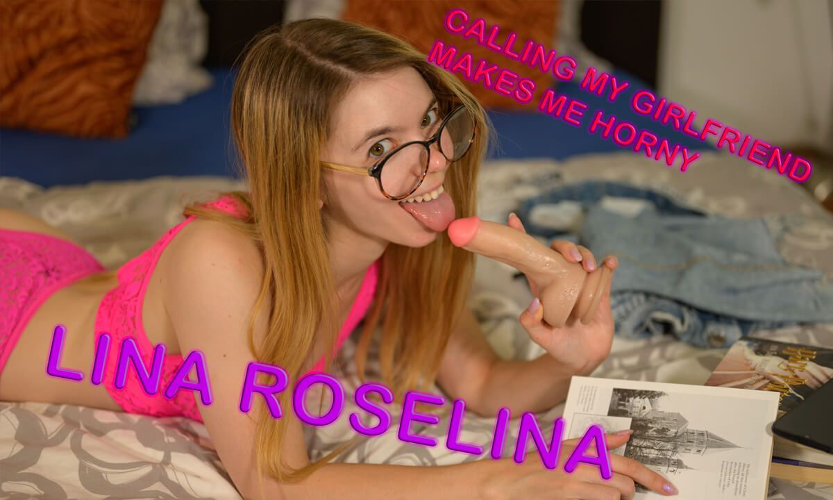 Calling My Girlfriend Made Me Horny - Teen Babe Solo Masturbation Slideshow