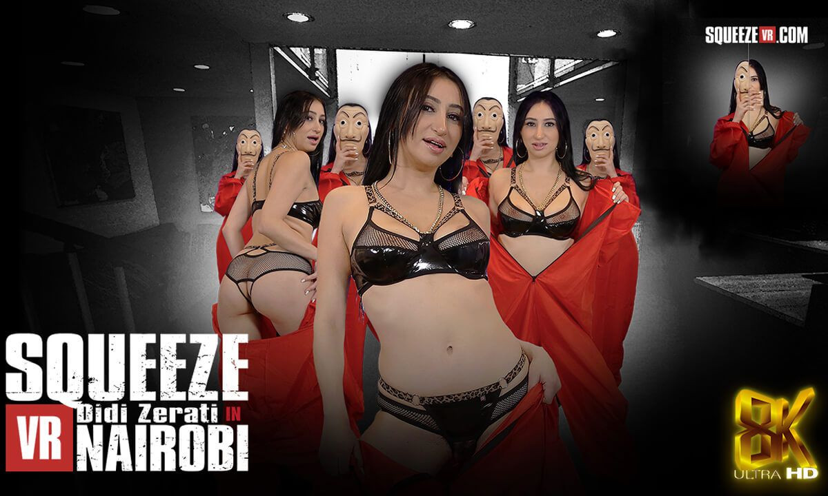 Didi Zerati in Nairobi - Gorgeous Brunette Babe in Kinky Lingerie Solo Masturbation VR Slideshow