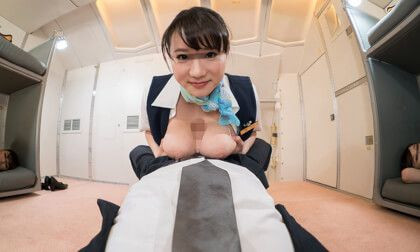 Showing your Cock to the Stewardesses - Asian Uniform Airplane Sex Slideshow
