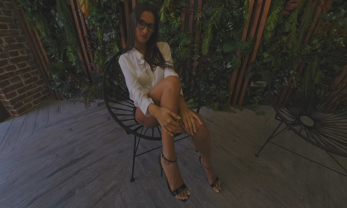 Best Legs in the Business - Sexy Secretary Striptease with Follow Cam and Music Slideshow