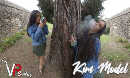 Kim Model - Mighty Oak; Smoke Break with Beautiful Brunette Slideshow