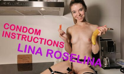 Condom Instructions - Petite Lingerie JOI Shaved Pussy Slideshow
