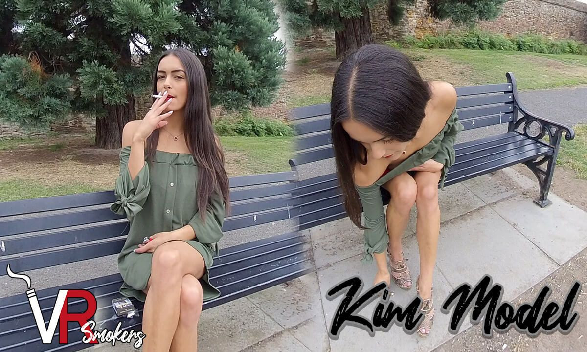 Kim Model - Park Bench; Softcore with Hot Pornstar Slideshow