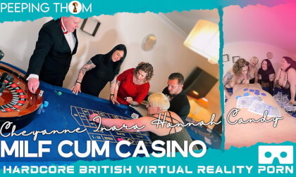 MILF Cum Casino - Four Amateur BBW British MILFs VR Blowjob Slideshow