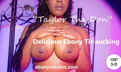 Delicious Ebony Tit-Sucking - Black BBW Big Tits Nipple Sucking Slideshow