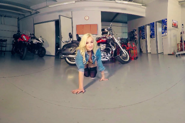 Daisy Lee's New Motorcycle Makes Her Wet - Blonde Big Tits Solo Model Slideshow