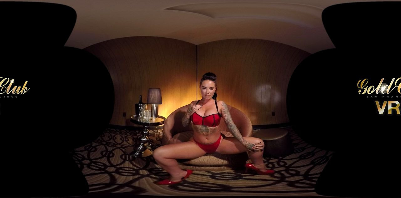 Christy Mack Topless Lapdance - Pornstar with Big Tits and Tattoos Slideshow