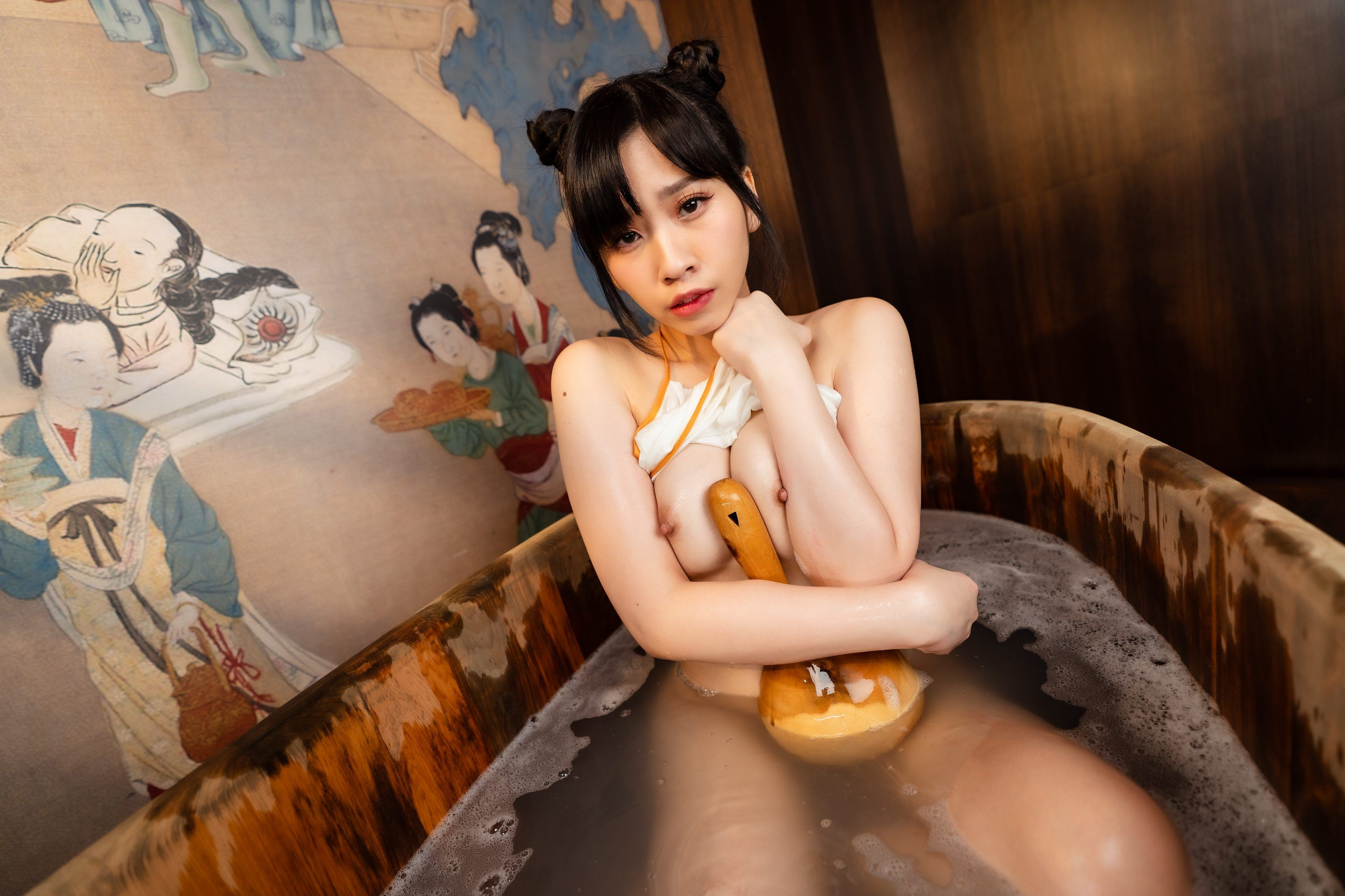 Mutual Masturbating With Asian Girl In Bubble Bath Slideshow