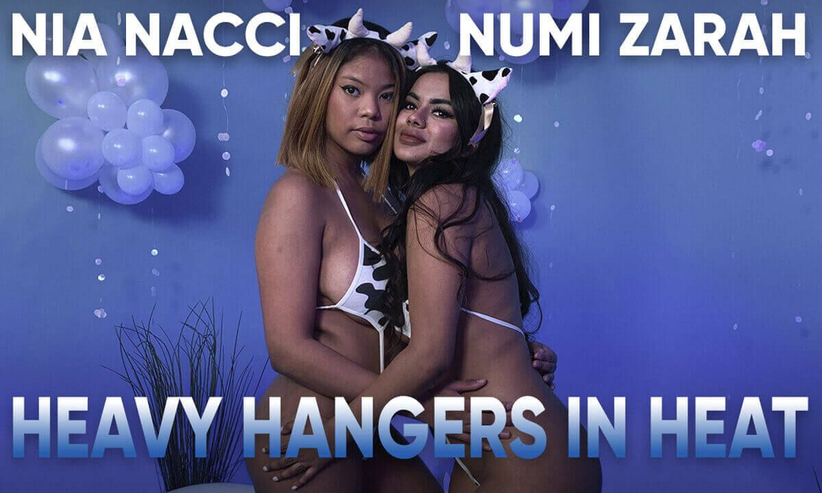 Heavy Hangers in Heat - Big Tits Lesbian and MFF Threesome POV Slideshow